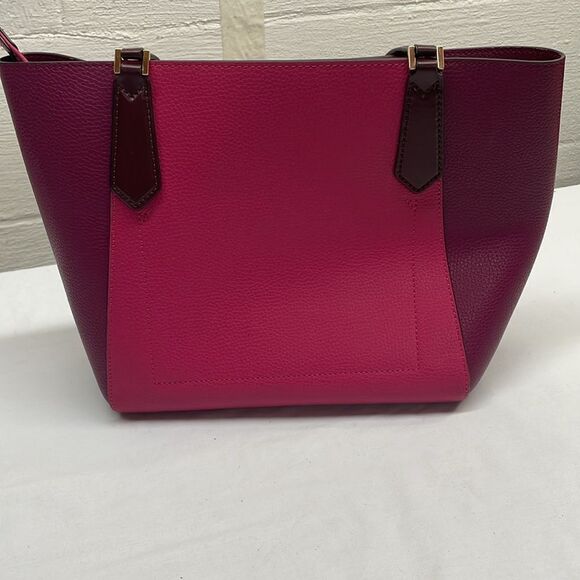 Michael Kors Kimberly Small Bonded Tote signature Electric Pink Multi Leather - Picture 3 of 10